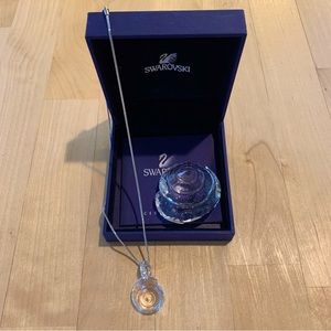 Swarovski Crystal Sea Snail shell necklace and paper weight - In Original Box
